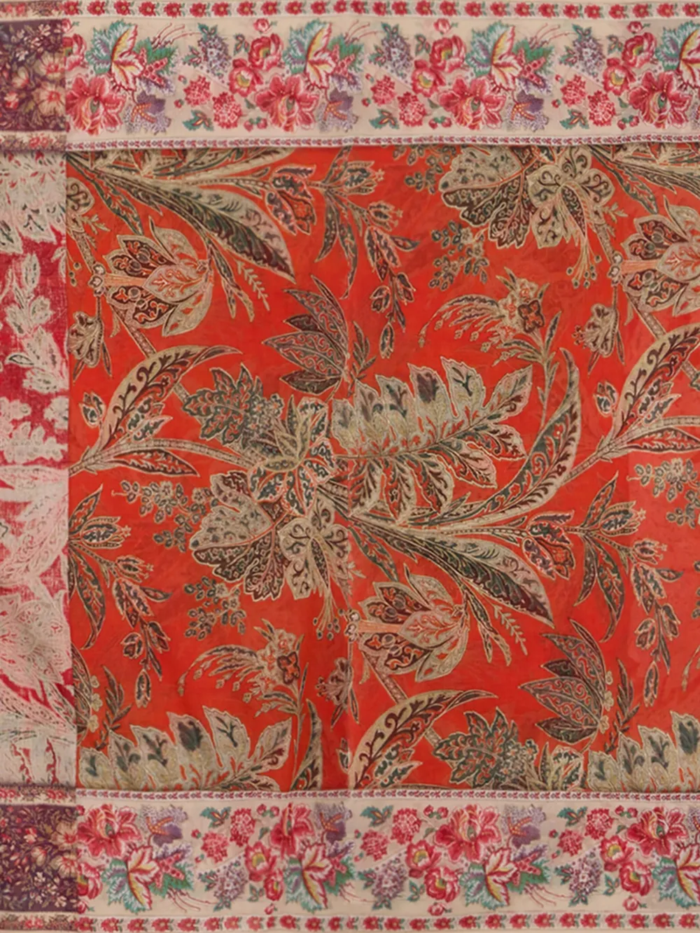 Pierre-Louis Mascia Sjaal met patchwork en bloemenprint Rood