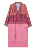 Pierre-Louis Mascia Enekam paisley-print double-breasted coat - Pink