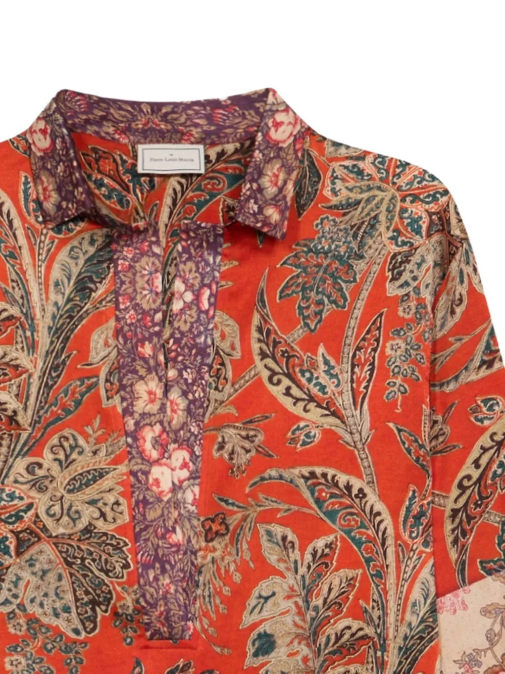 Pierre-Louis Mascia Blouse met vlakken met paisley-print Rood