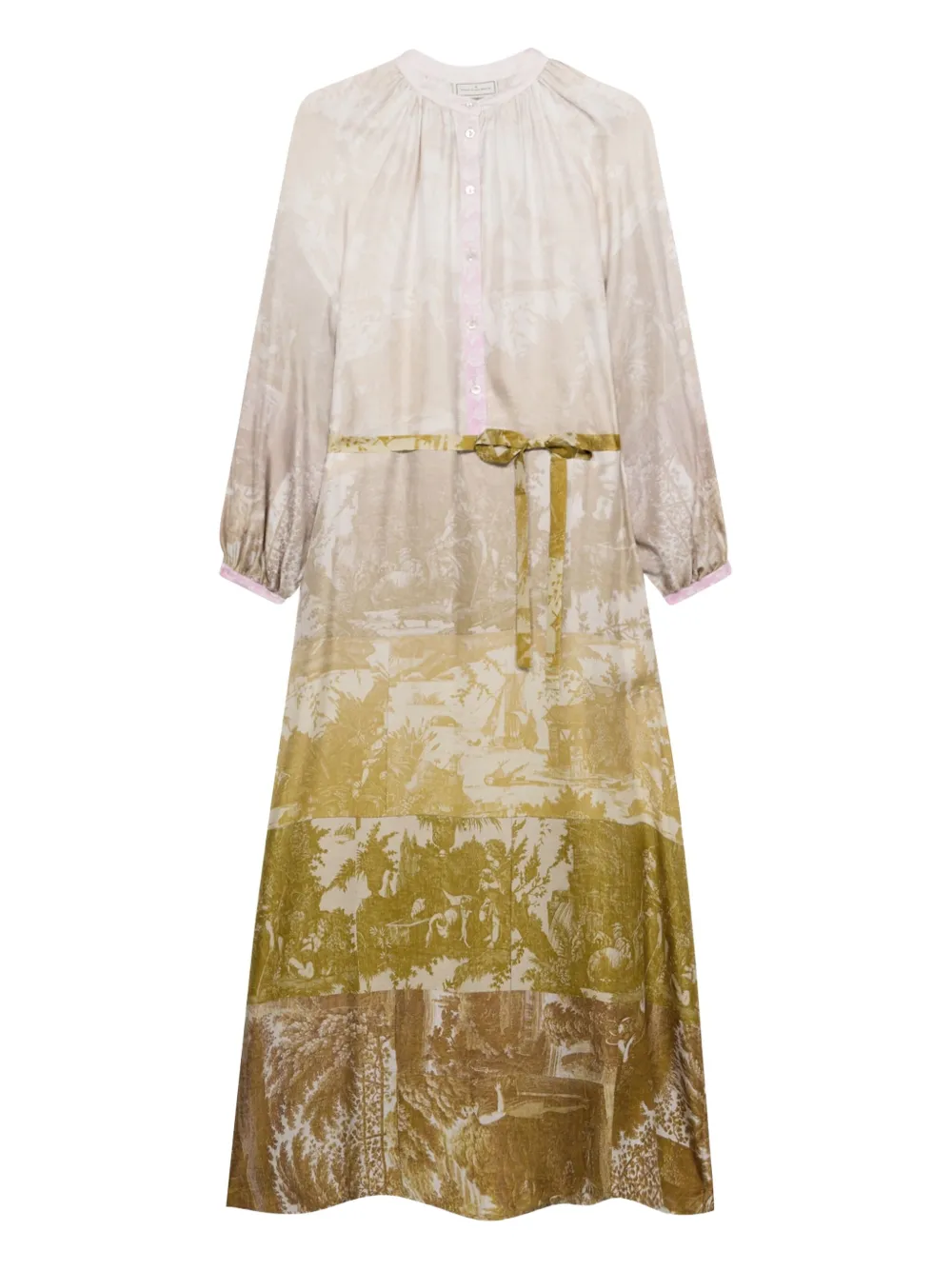 Pierre-Louis Mascia Zijden jurk Beige