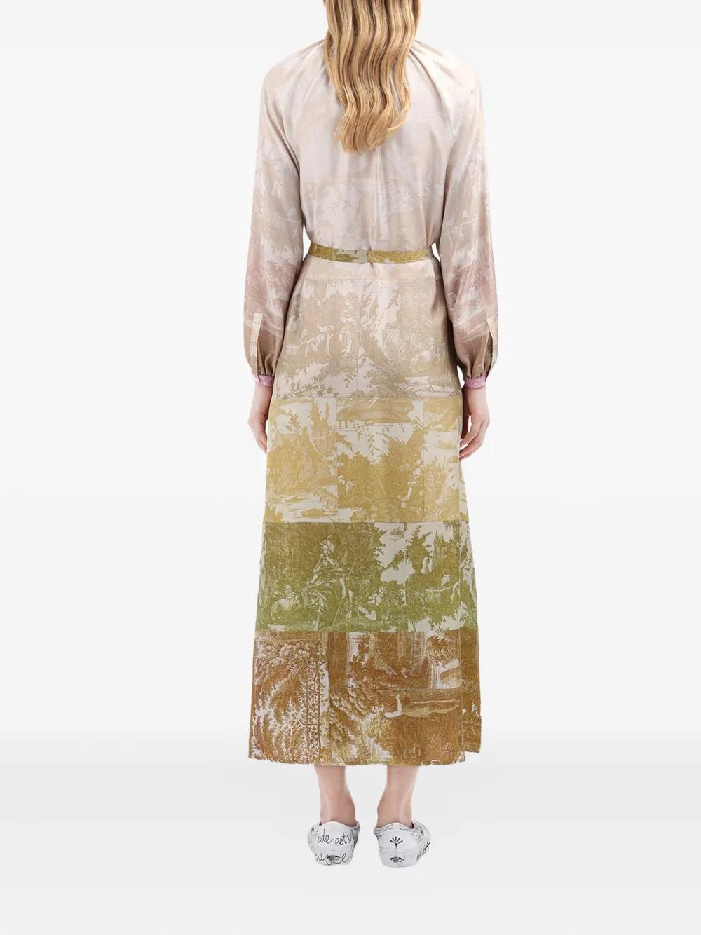 Pierre-Louis Mascia Zijden jurk Beige