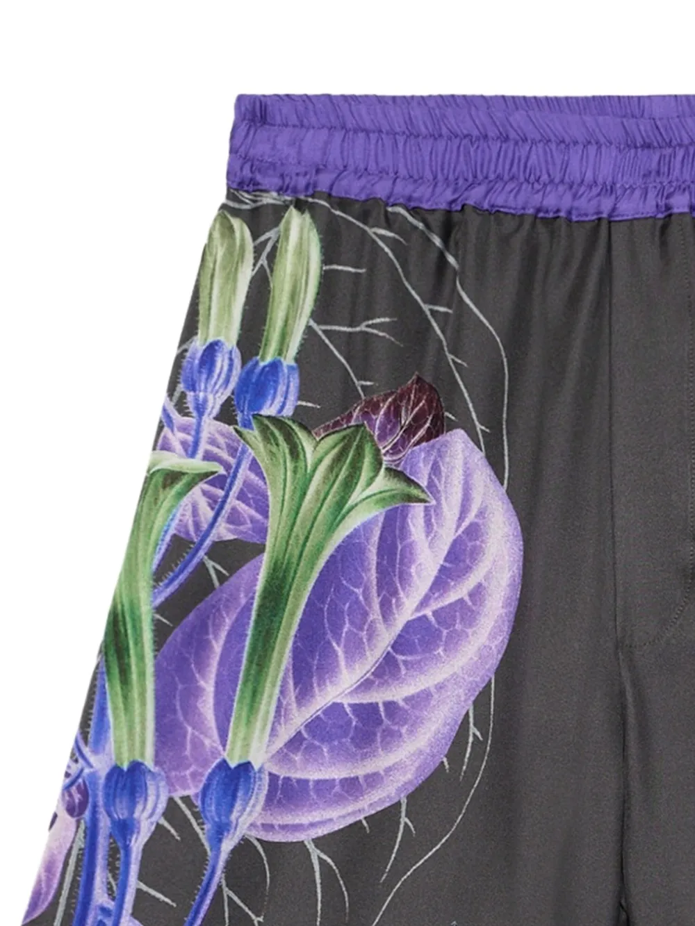 Pierre-Louis Mascia Rok met elastische taille en bloemenprint Zwart