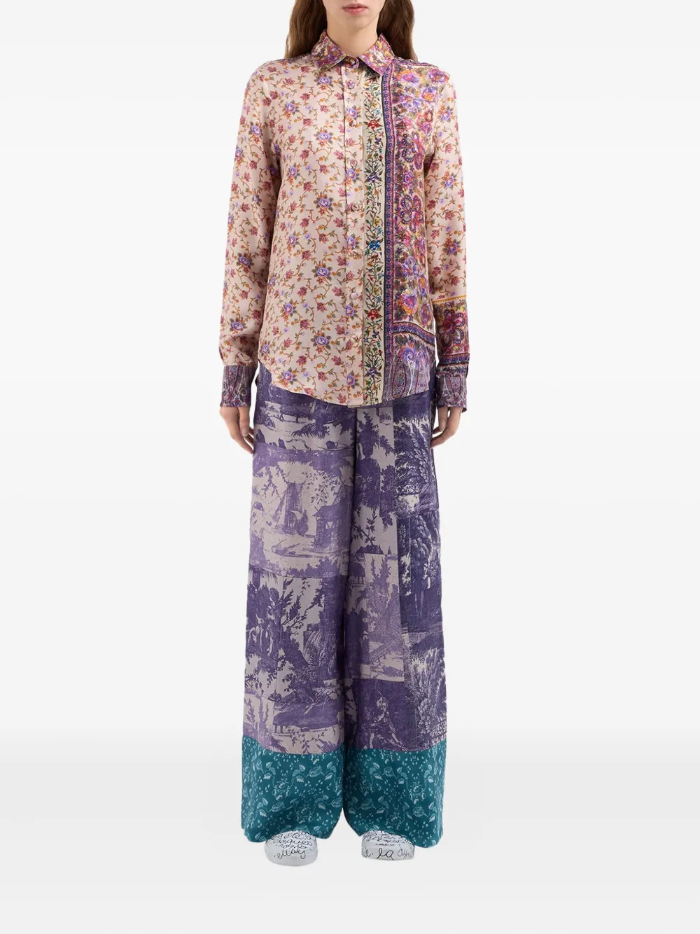 Pierre-Louis Mascia Aloe overhemd met paisley-print Beige
