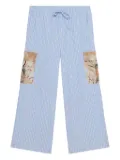 Pierre-Louis Mascia striped patch-pocket trousers - Blue