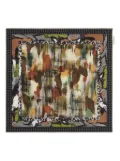 Pierre-Louis Mascia Aloeuw abstract-print silk scarf - Black