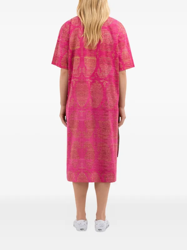 paisley t shirt dress Jjill J.jill Wearever Crew-neck T-shirt Dress In Dragonfly Elaborate Paisley