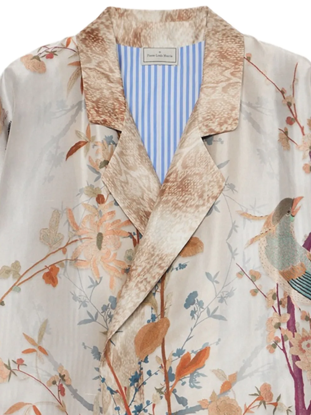 Pierre-Louis Mascia Enekam jas met dubbele rij knopen Beige