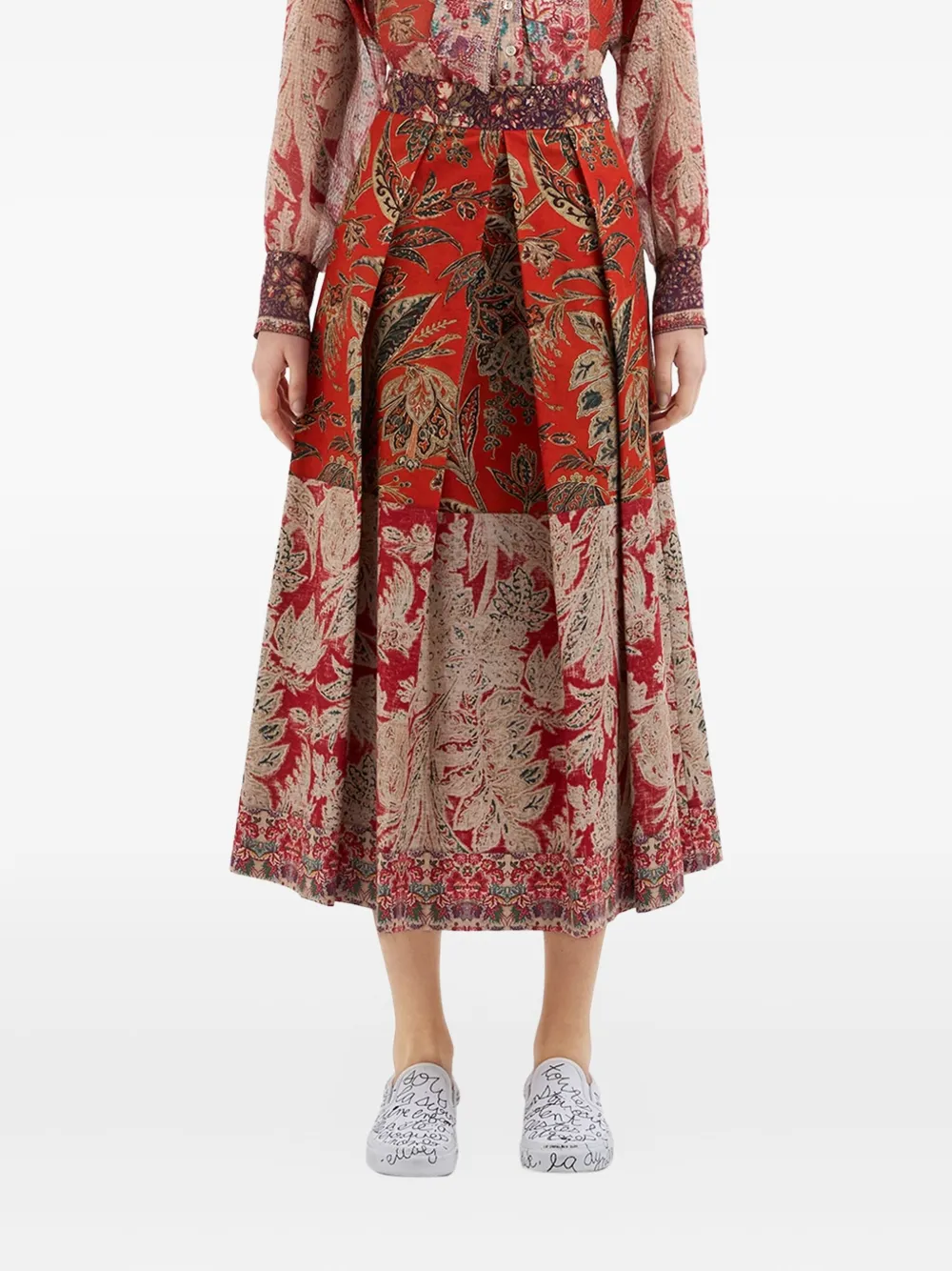 Pierre-Louis Mascia Salato katoenen rok met bloemenprint Rood
