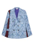 Pierre-Louis Mascia paisley double-breasted jacket - Blue