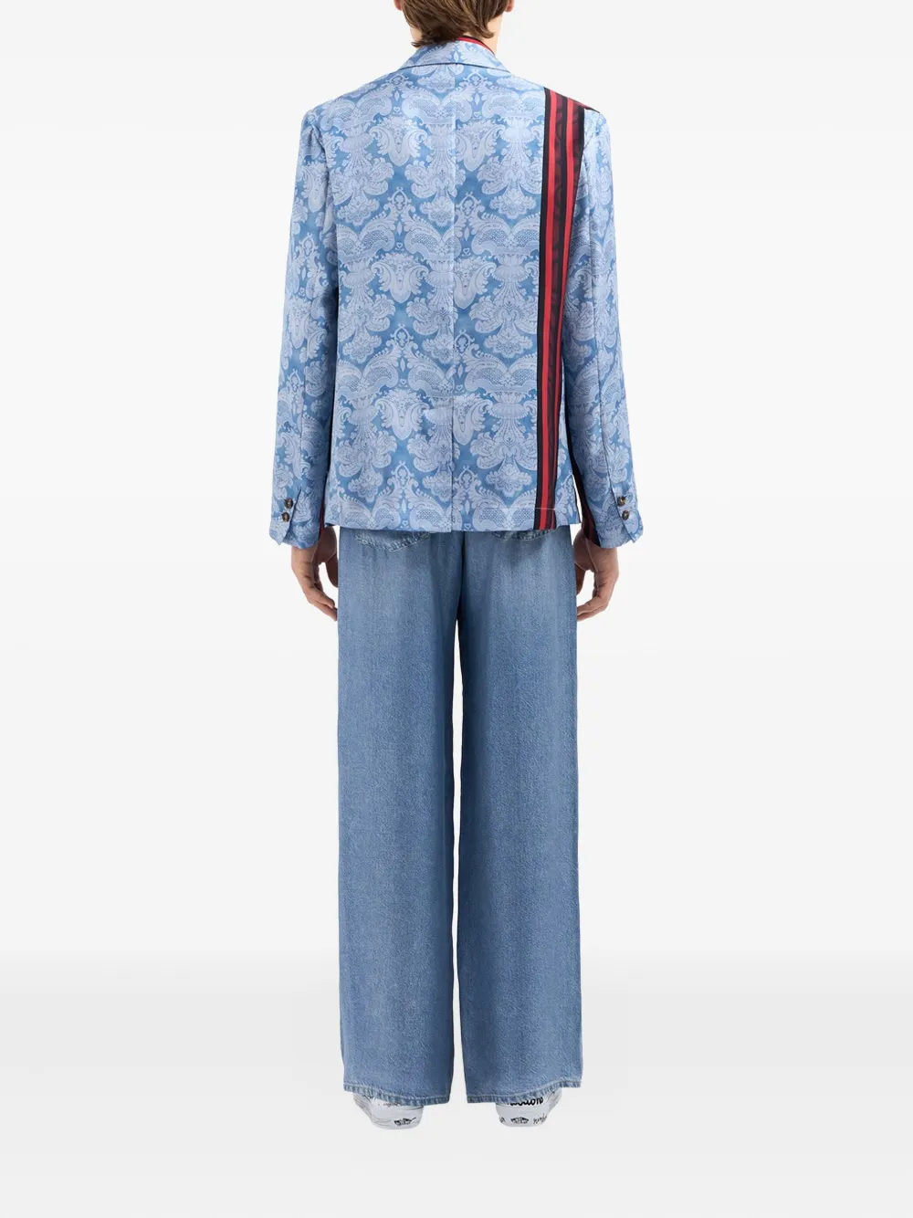 Pierre-Louis Mascia Jack met dubbele rij knopen en paisley-print Blauw