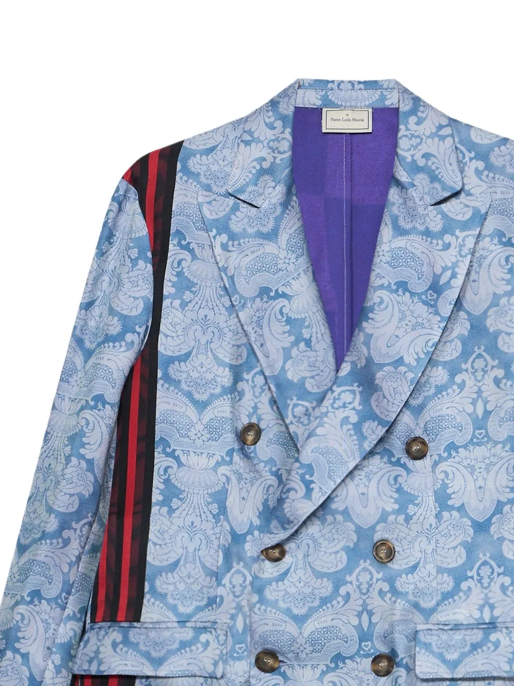 Pierre-Louis Mascia Jack met dubbele rij knopen en paisley-print Blauw