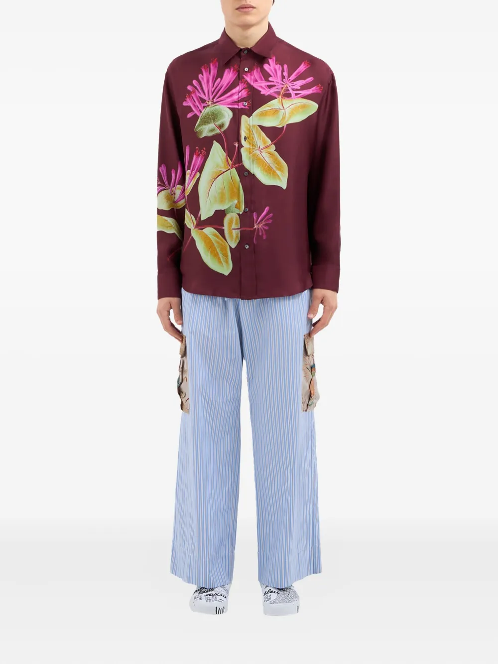 Pierre-Louis Mascia Shirt met bloemenprint Rood
