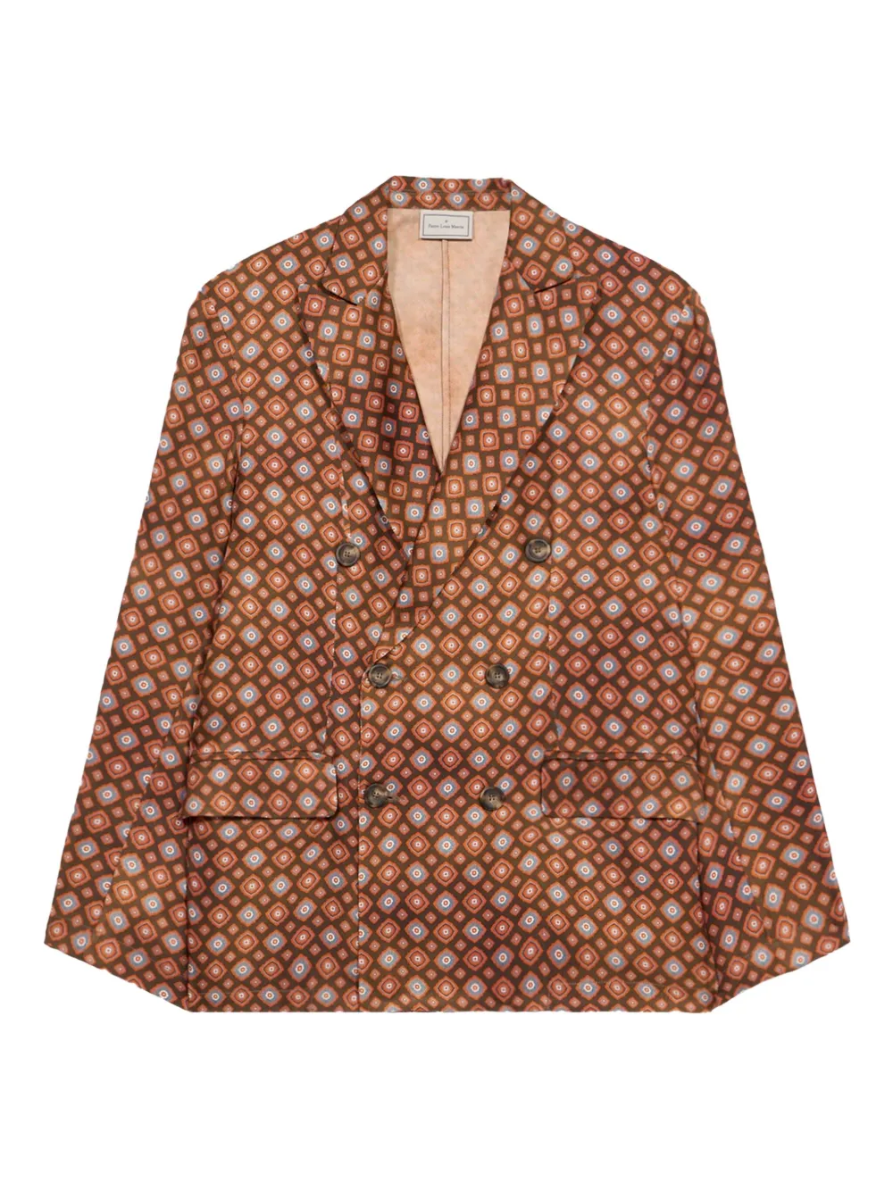 Pierre-Louis Mascia Fancy blazer met geometrisch patroon Bruin