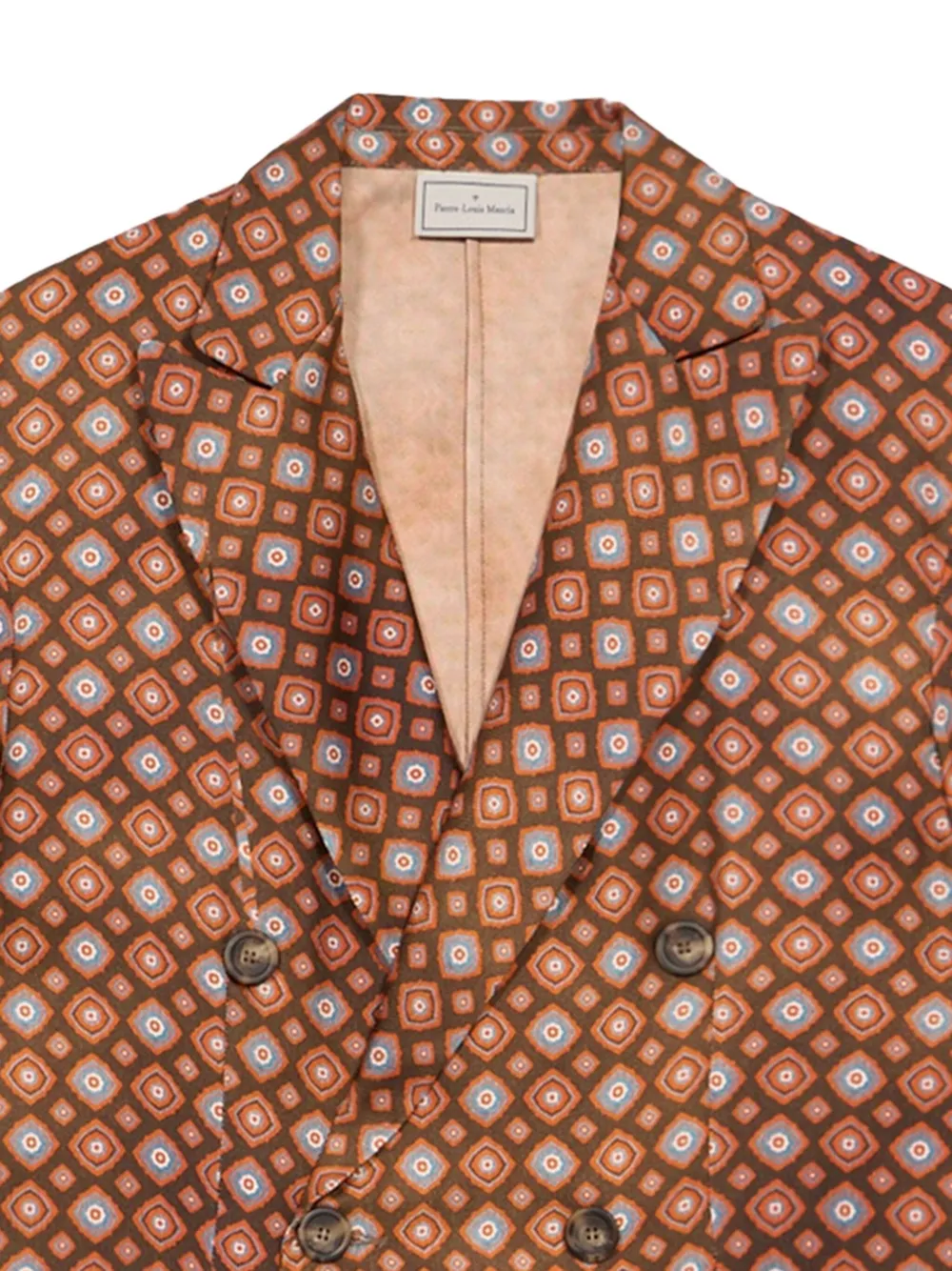 Pierre-Louis Mascia Fancy blazer met geometrisch patroon Bruin