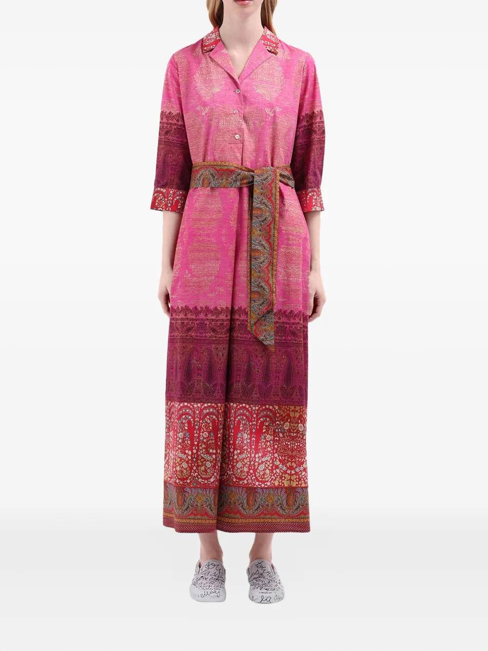 Pierre-Louis Mascia Diomedes blousejurk met ceintuur Roze