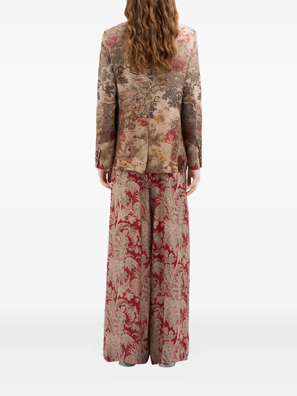 Pierre-Louis Mascia Blazer met bloemenprint Beige