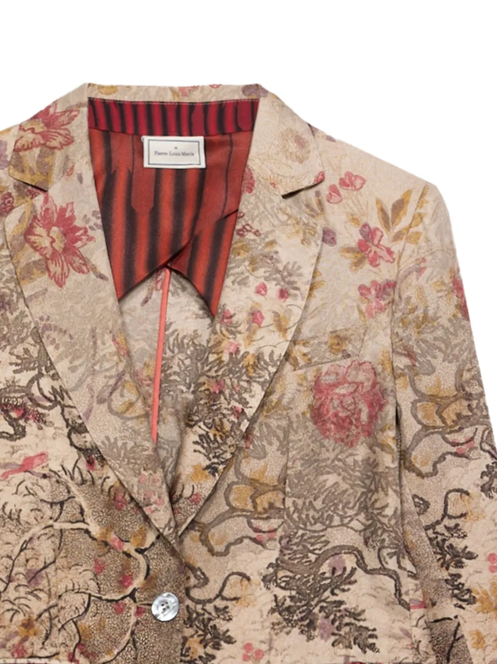 Pierre-Louis Mascia Blazer met bloemenprint Beige