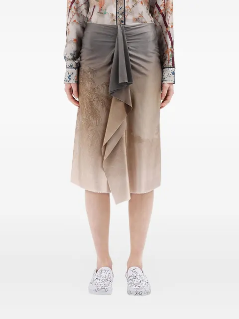 Pierre-Louis Mascia Adastrgum draped silk-blend skirt