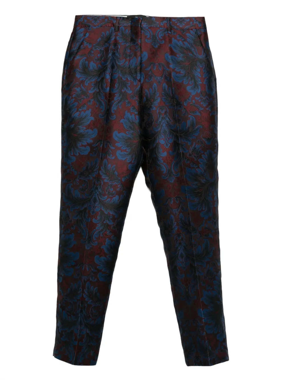 ETRO Broek met damask-print Blauw