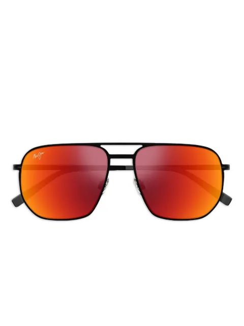 Maui Jim Eckige Sonnenbrille mit Doppelsteg