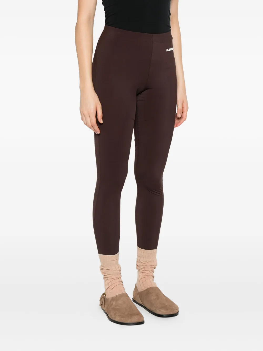 JIL SANDER+ Legging verfraaid met logo Bruin