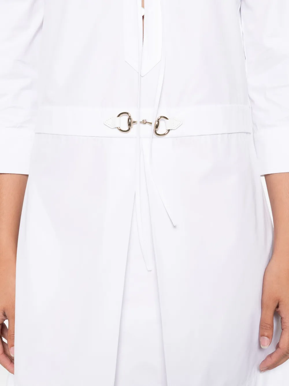 Gucci lace-up cotton dress Wit