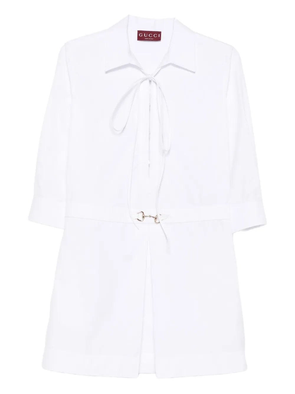 Gucci lace-up cotton dress Wit
