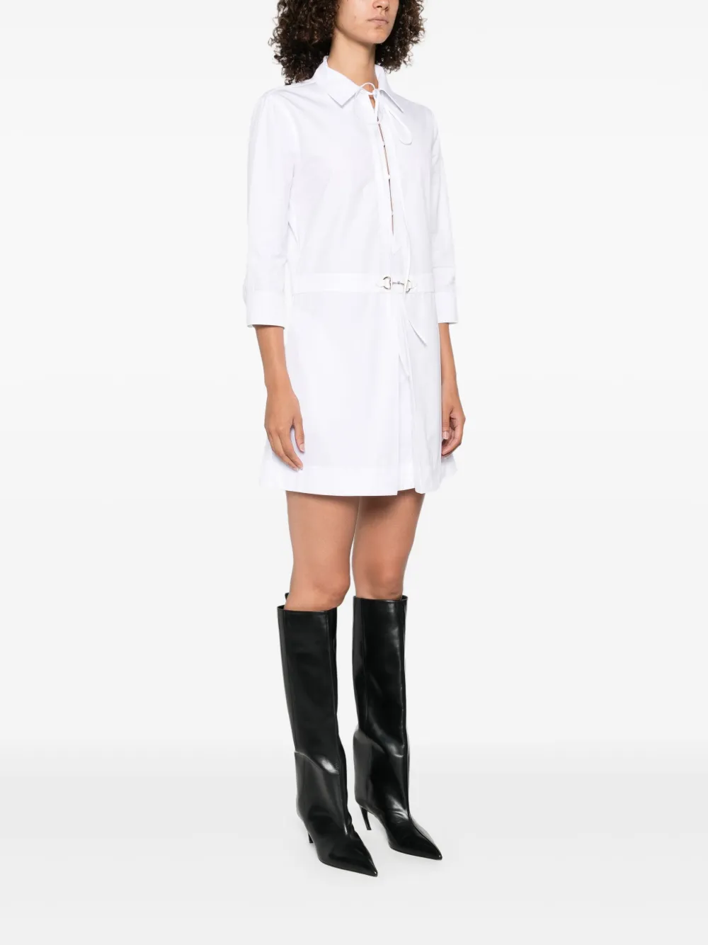 Gucci lace-up cotton dress Wit