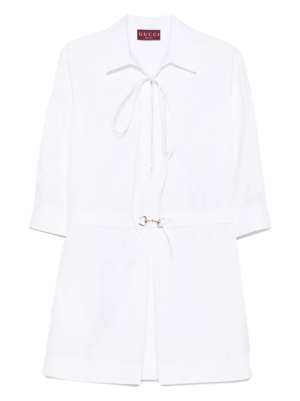 Gucci lace-up cotton dress Wit