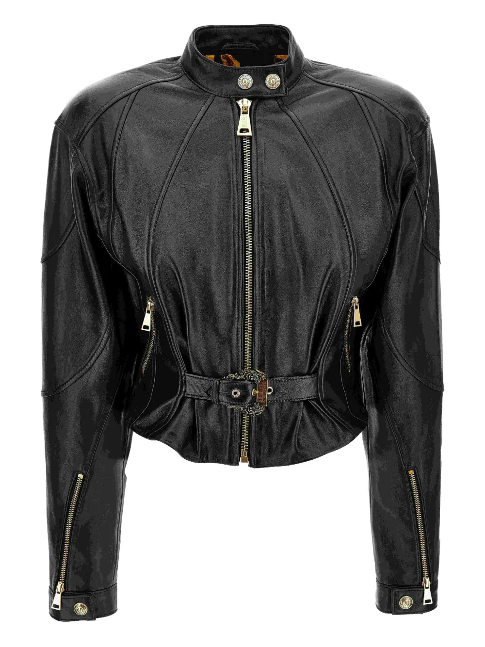 Versace Jeans Couture belted leather jacket | Black | Image 1