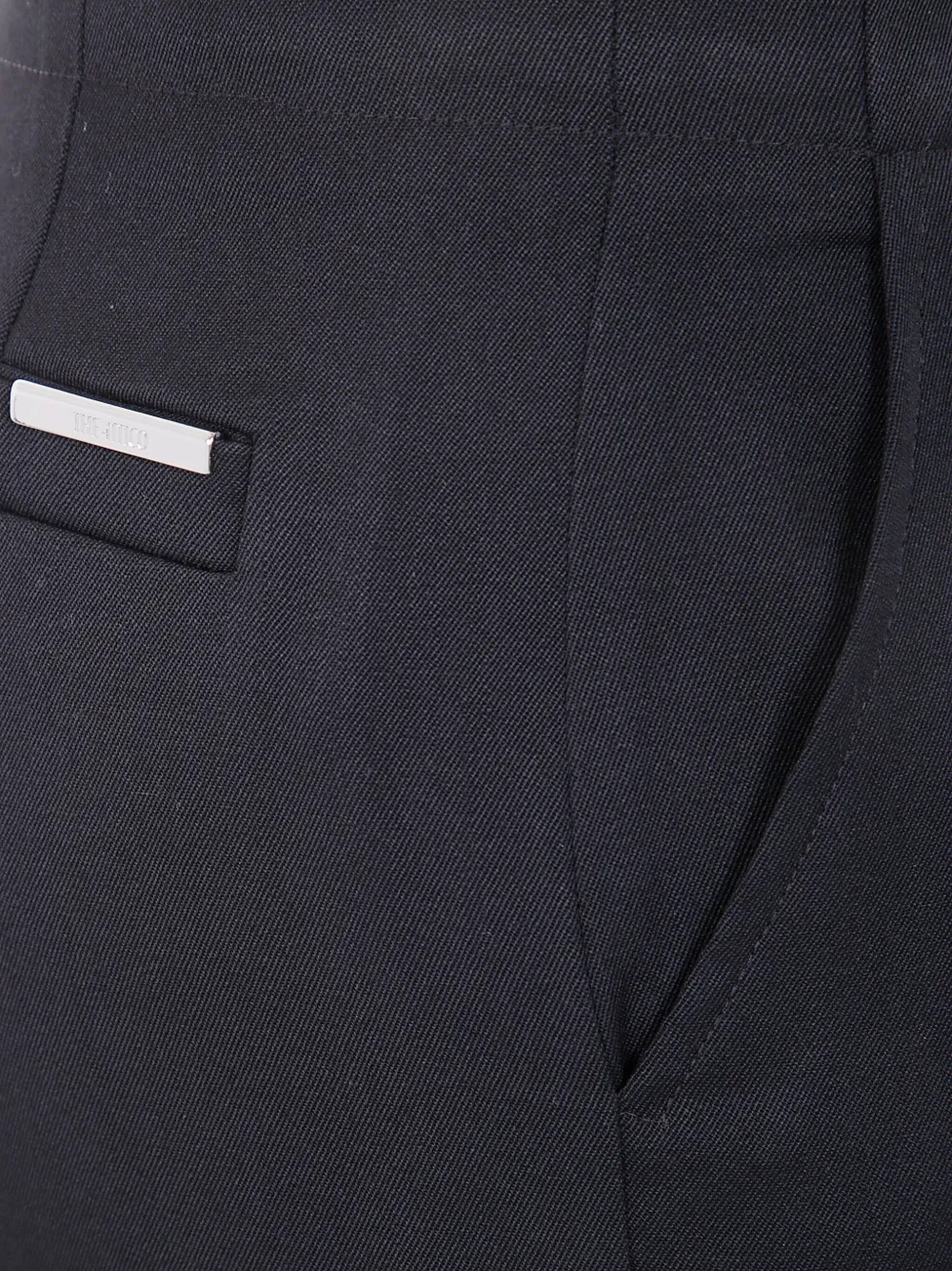The Attico Gestreepte broek Zwart