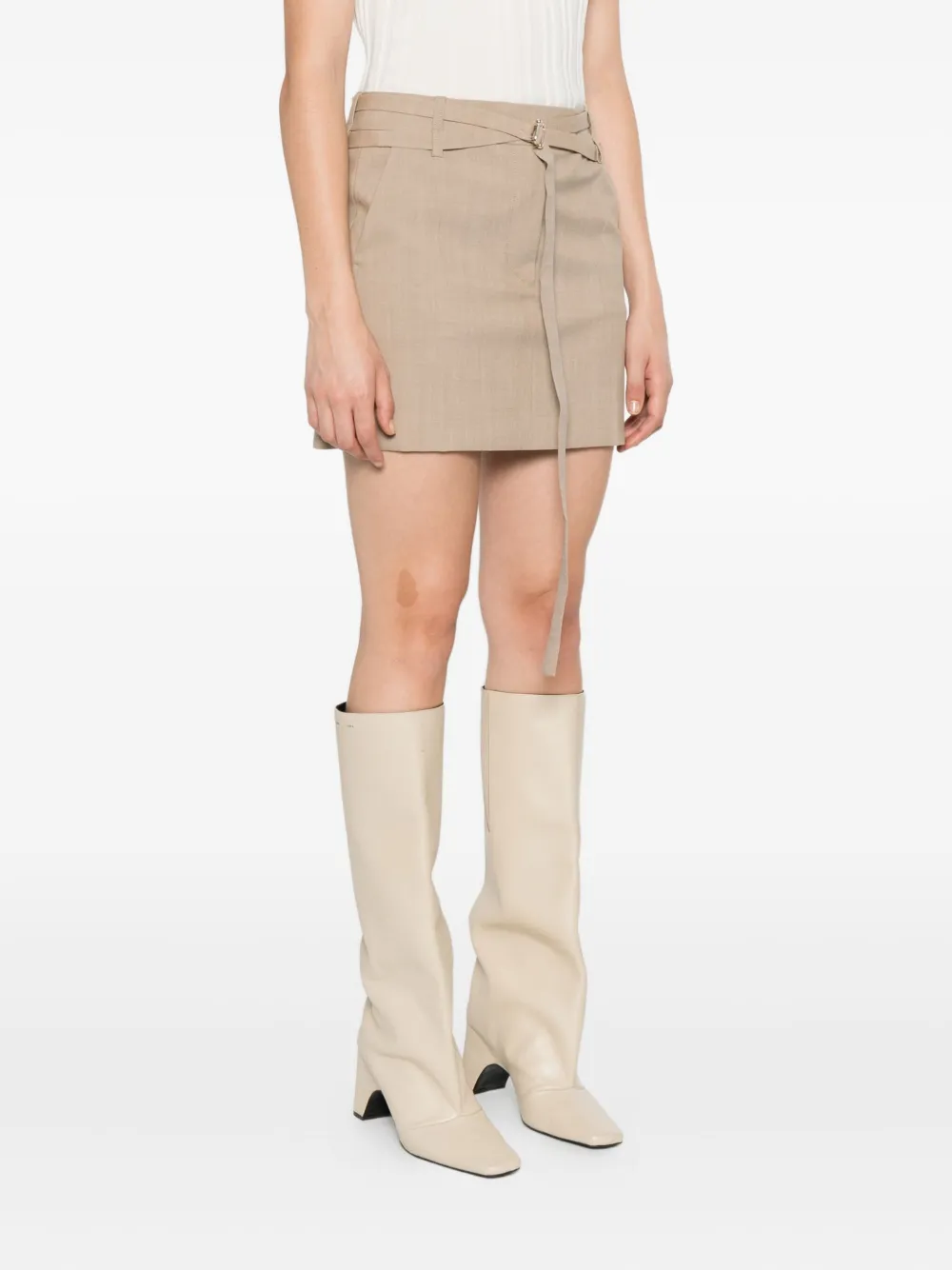 Sportmax Mini-rok van wolmix Beige
