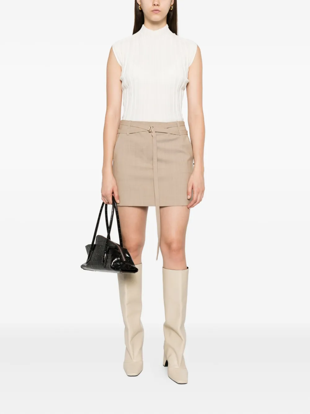 Sportmax Mini-rok van wolmix Beige