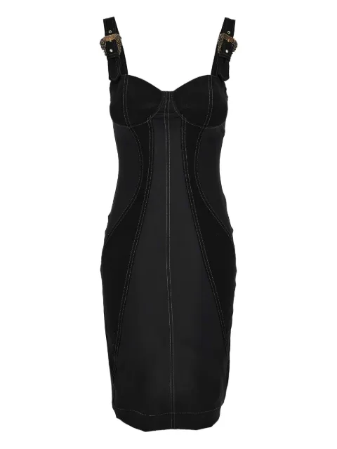Versace Jeans Couture buckle-embellished seam-detail dress