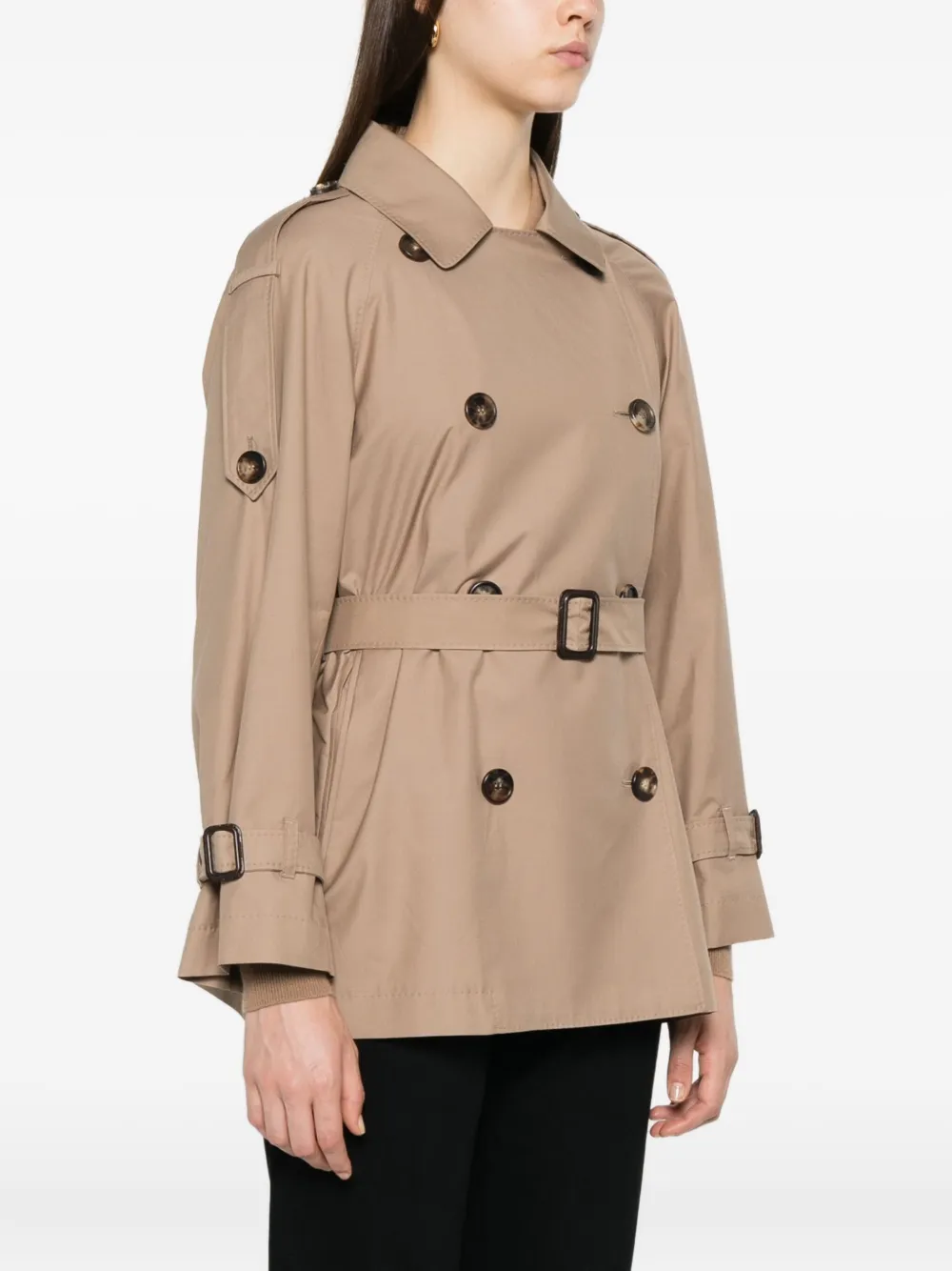 Max Mara belted double-breasted coat Beige