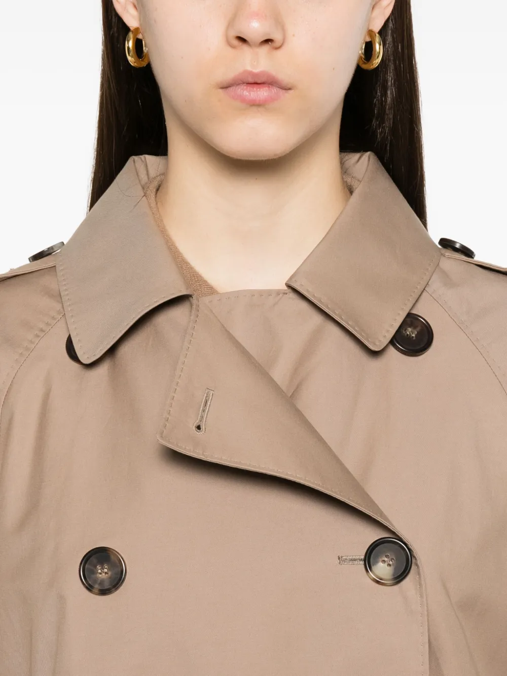 Max Mara belted double-breasted coat Beige