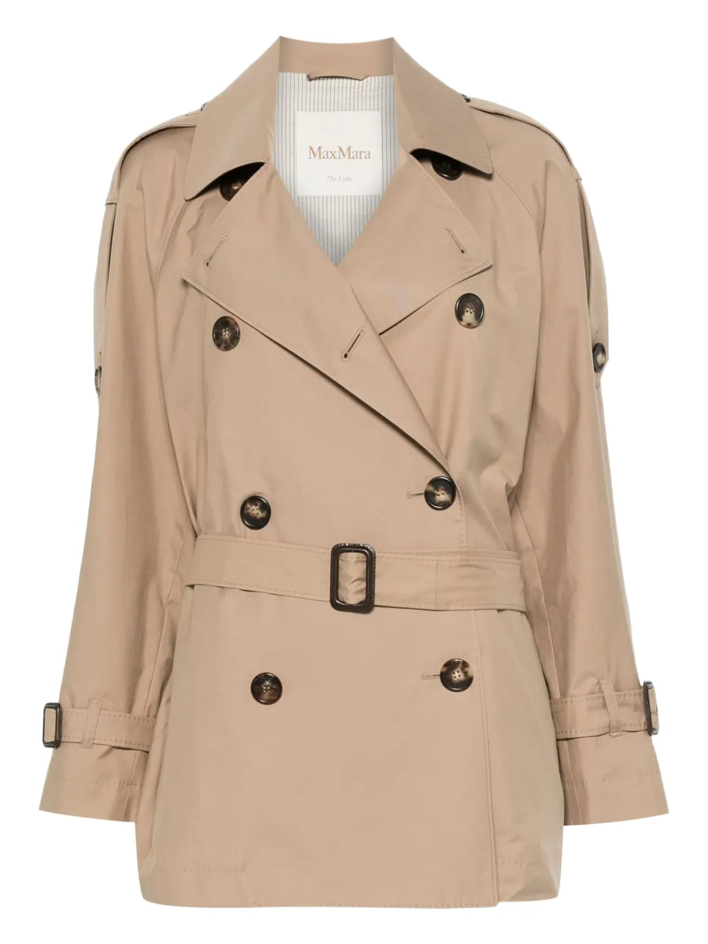 Max Mara belted double-breasted coat Beige