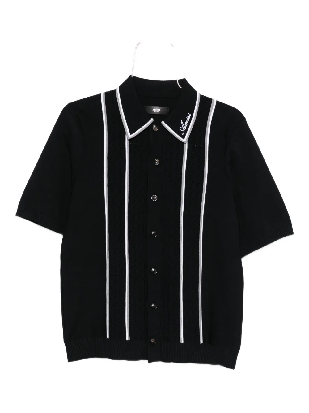 Amiri Stripe-panel Knitted Shirt