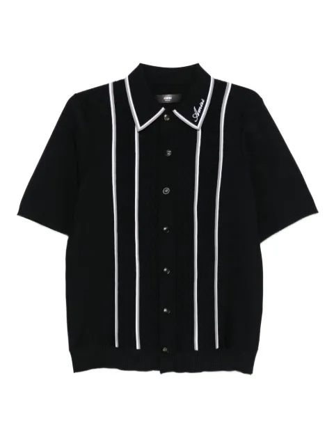 AMIRI stripe-panel knitted shirt