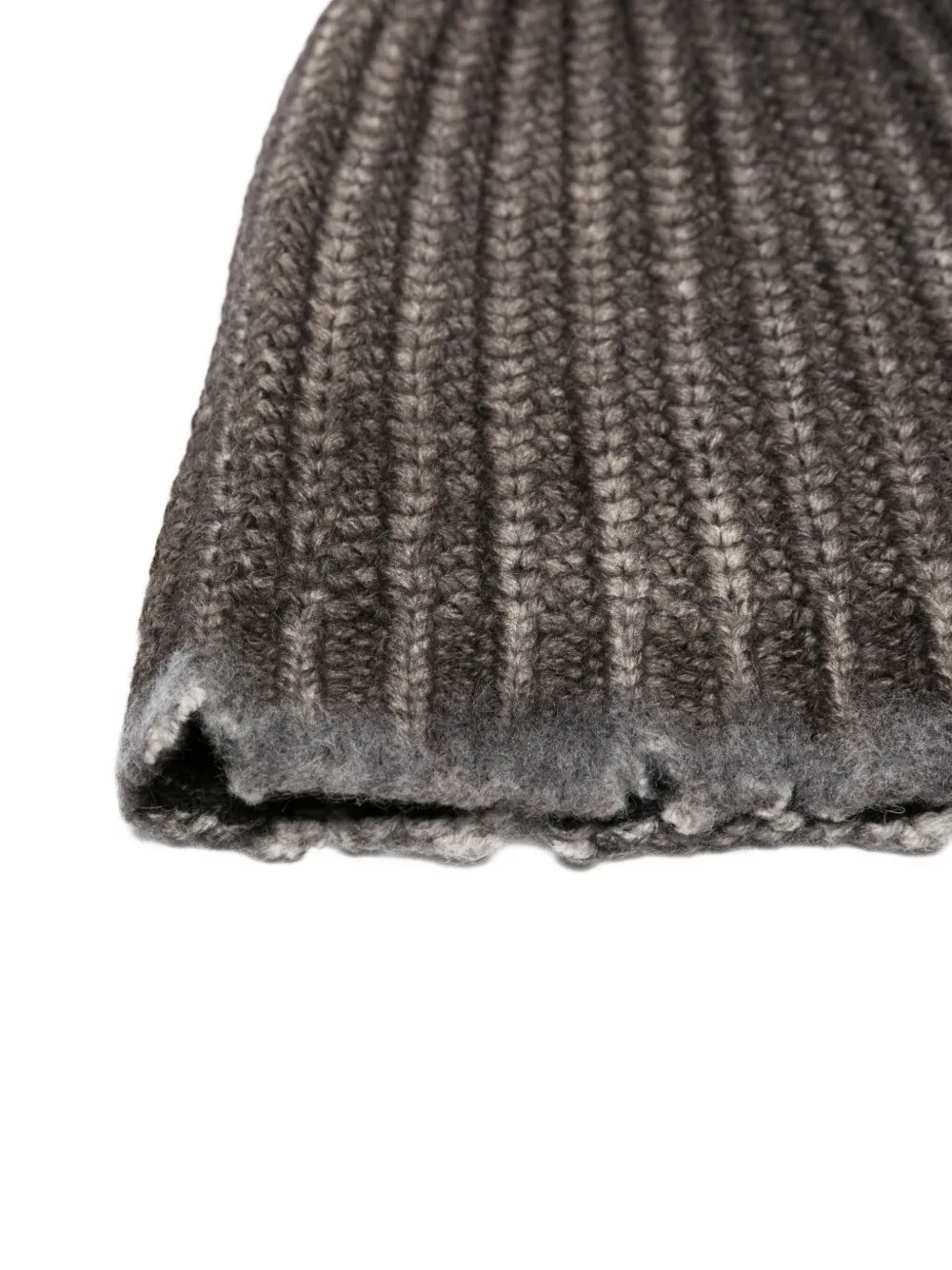 Avant Toi Ribbed Beanie In Gray