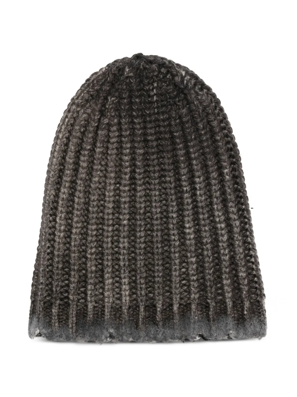 Avant Toi Ribbed Beanie In Gray