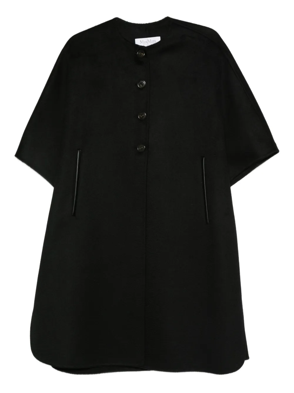 Max Mara ショートスリーブ ケープ - ブラック Max Mara ショートスリーブ ケープ - ブラック