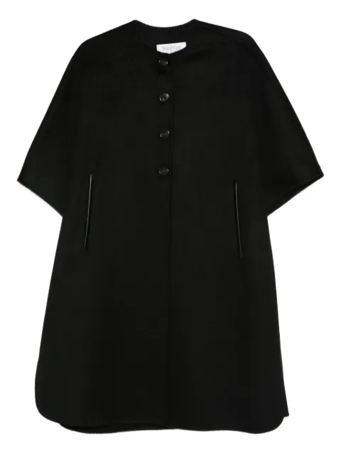 Max Mara button-fastening short-sleeved cape