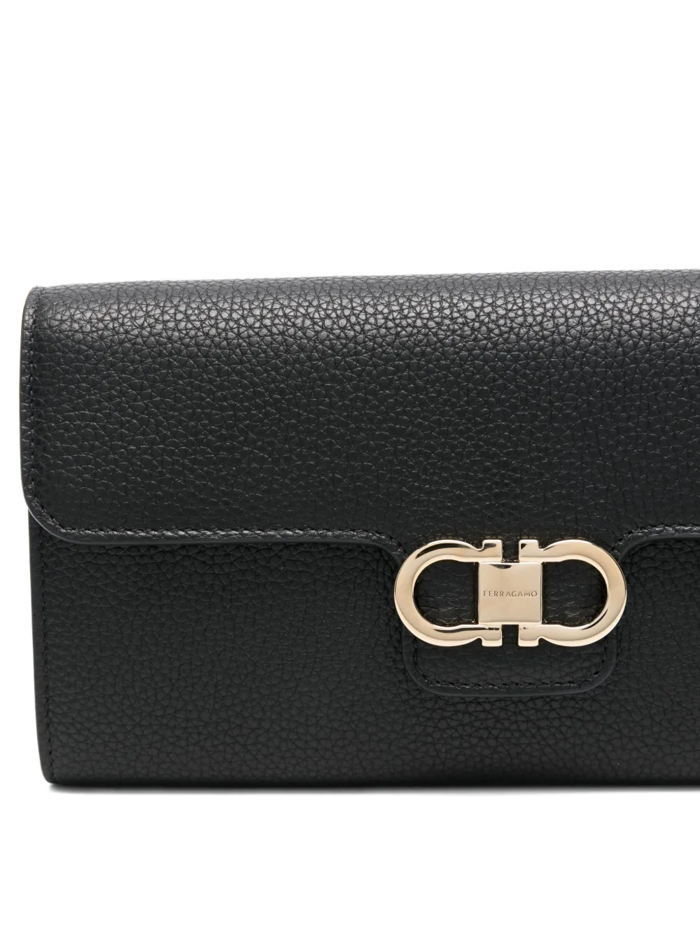 Ferragamo Gancini portemonnee Zwart