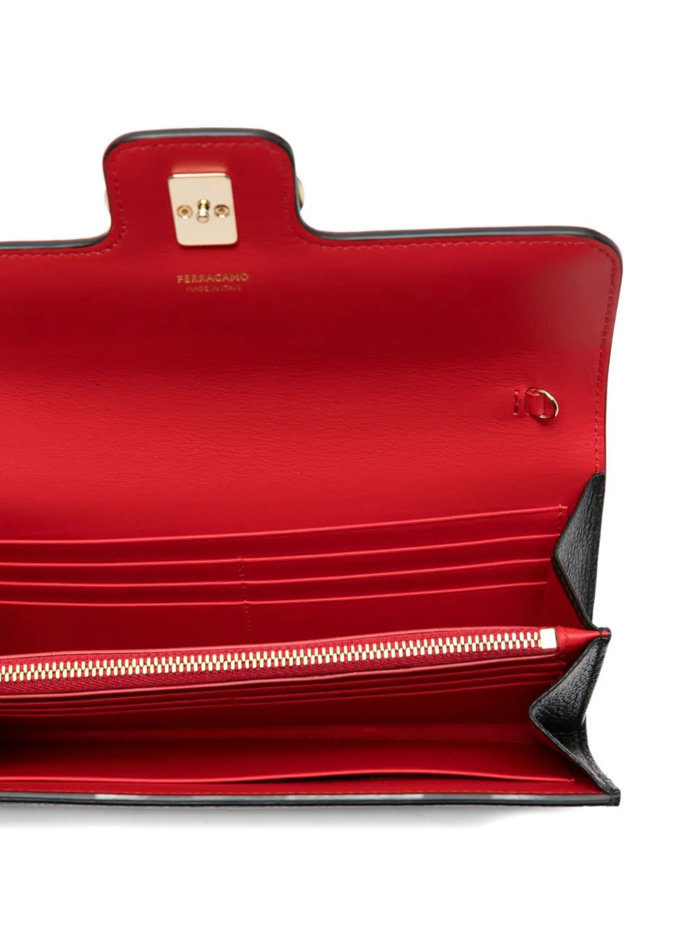 Ferragamo Gancini portemonnee Zwart