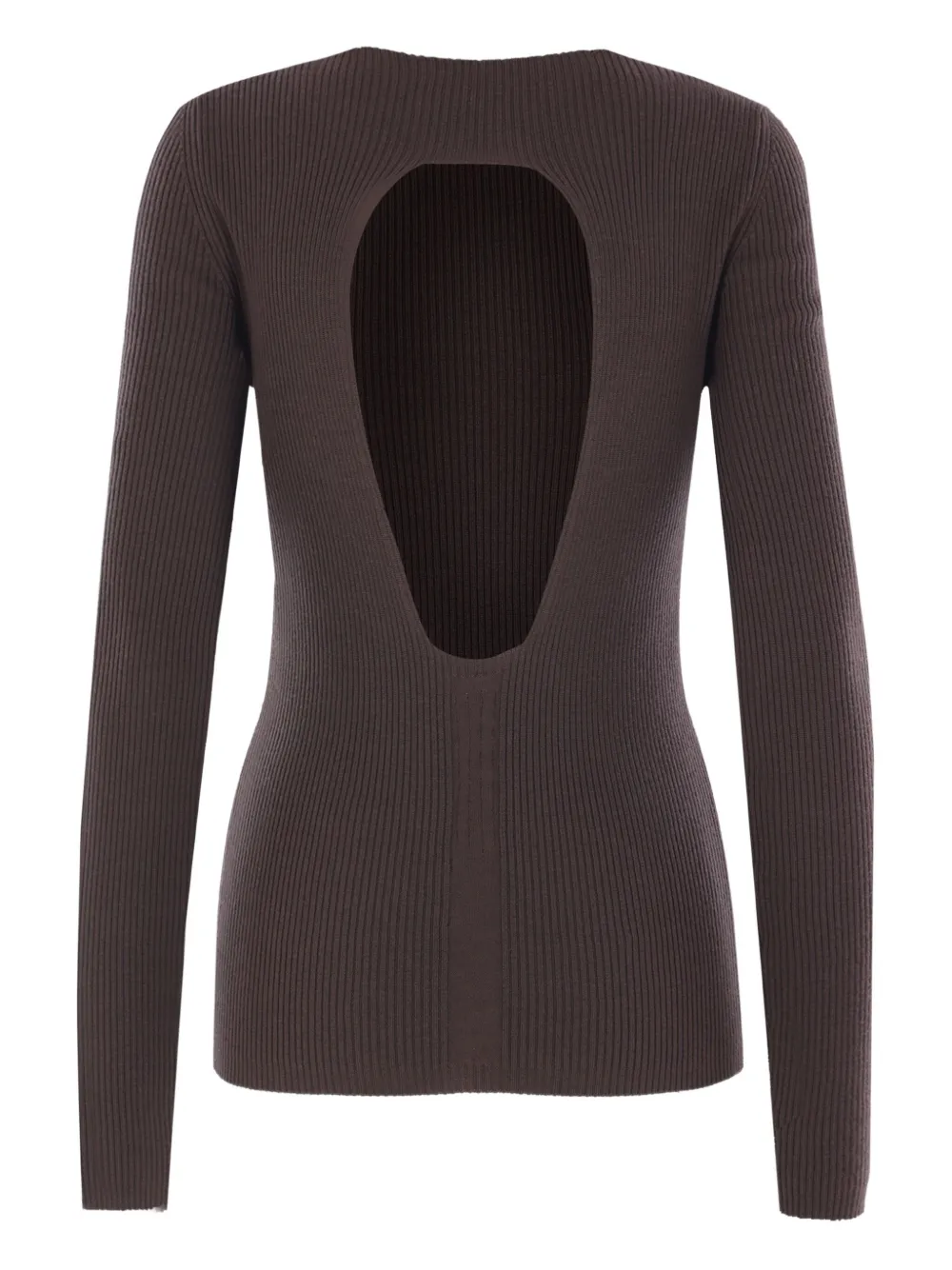 Rick Owens geribbelde top met open rug Grijs