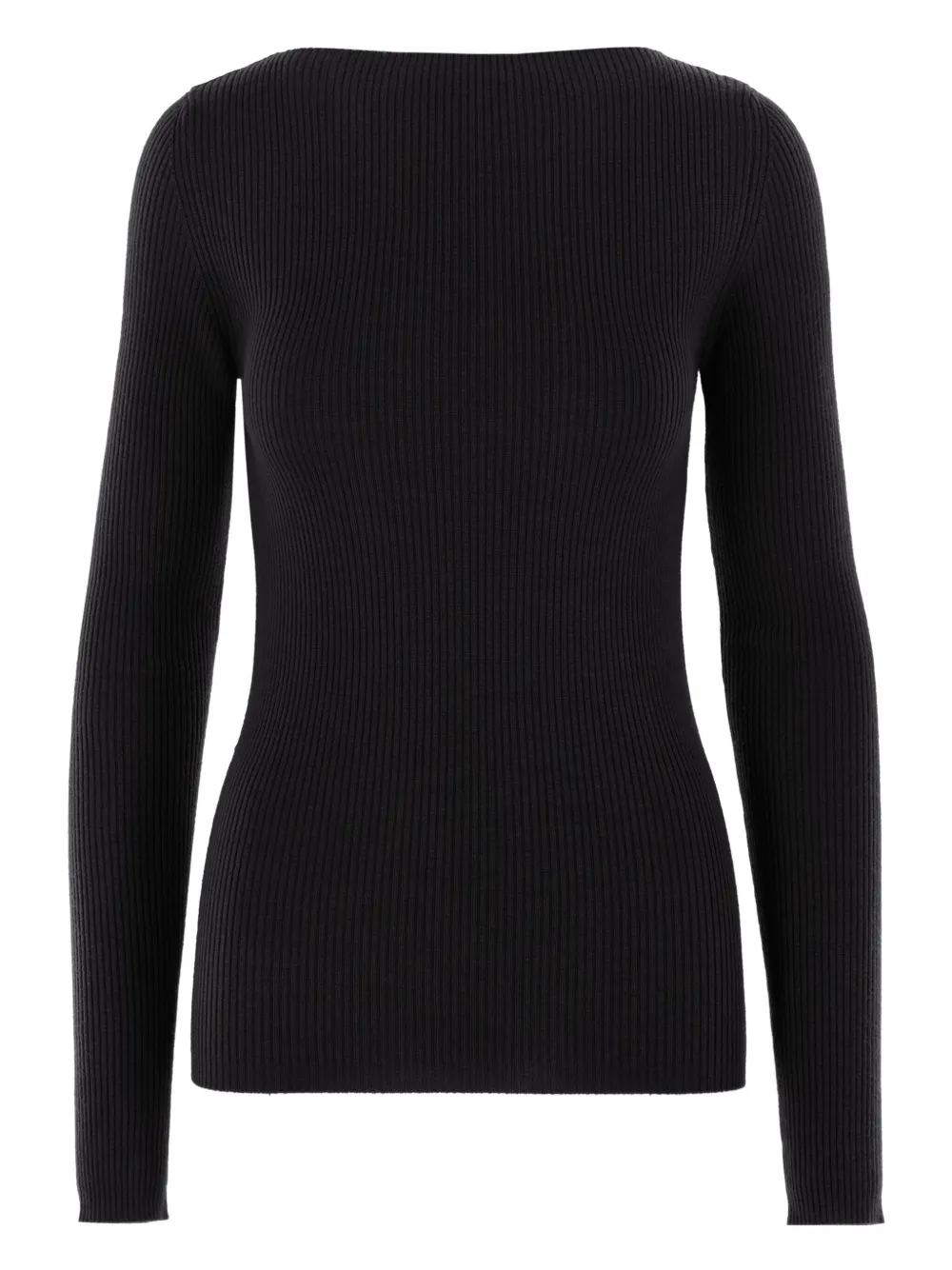 Rick Owens ribbed open-back top Zwart