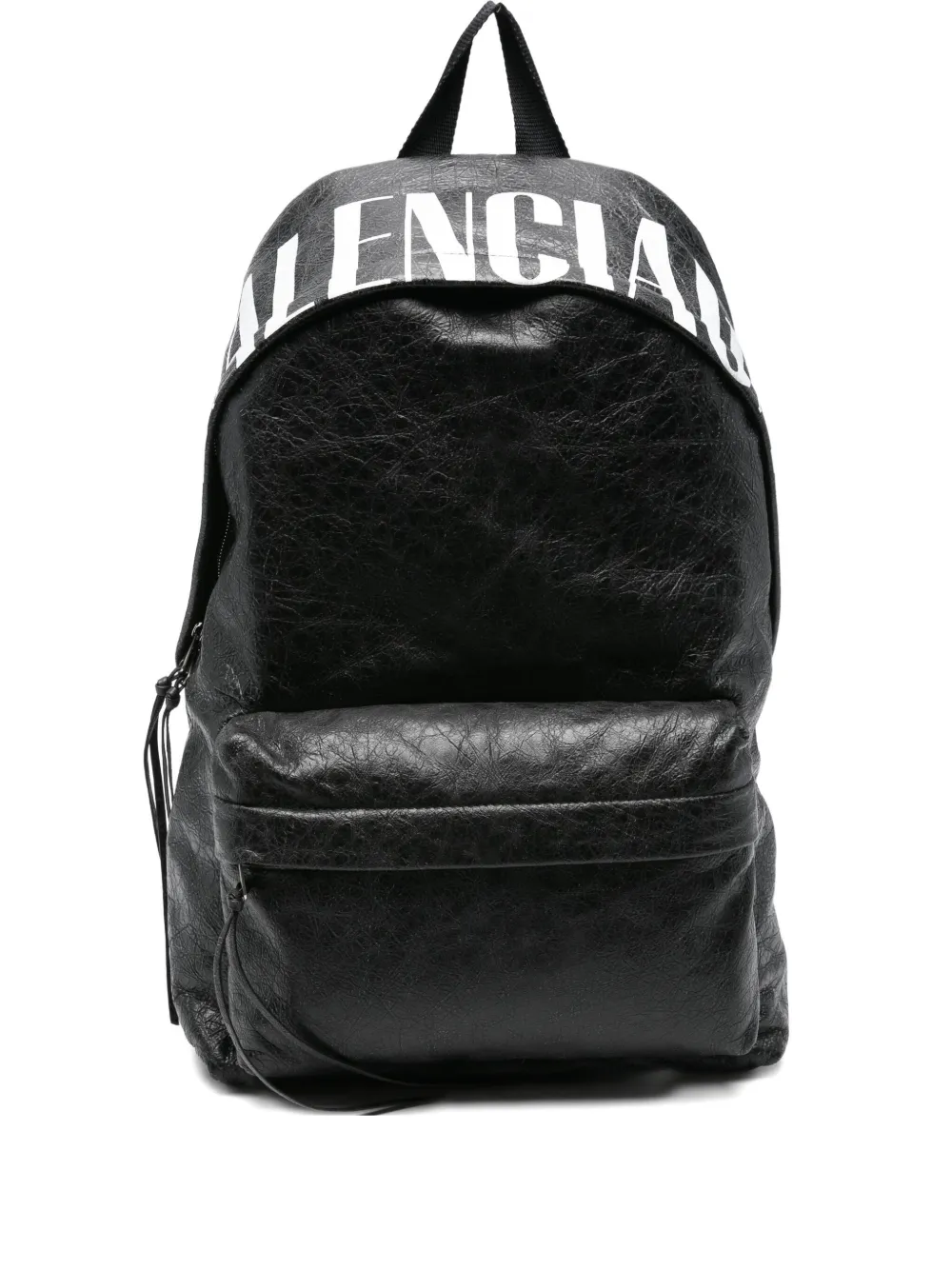Balenciaga leather logo-detail backpack | Black | Image 1