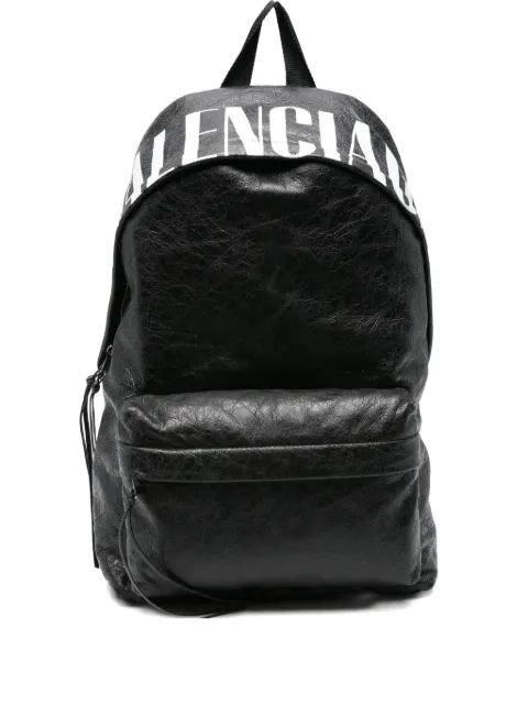 Balenciaga leather logo-detail backpack