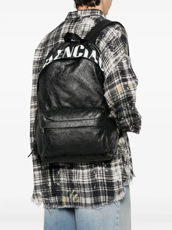 Balenciaga レザー バックパック | ブラック | FARFETCH JP